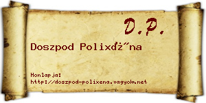 Doszpod Polixéna névjegykártya